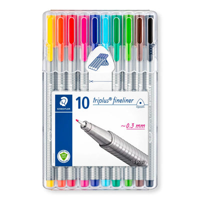 STAEDTLER Liner "Triplus 334 Box" sada, 10 barev, 0.3 mm