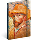 Notes Vincent van Gogh, linkovaný, 13 × 21 cm,Vnitřní kapsa