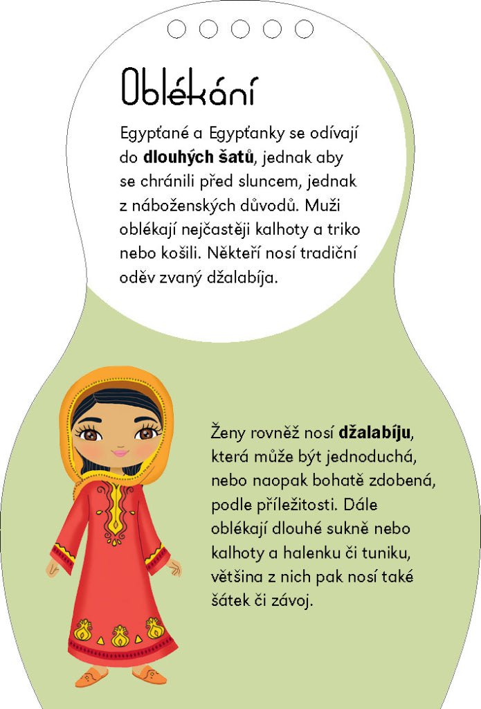 Oblékáme egyptské panenky FARAH - Omalovánky